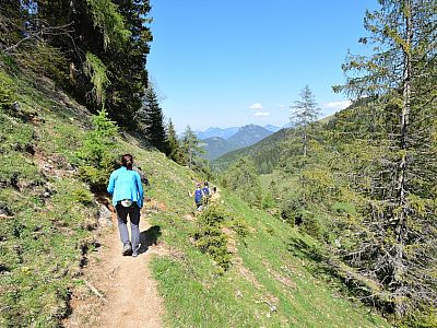 Der Weg verläuft weitgehend auf gleicher Höhe