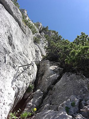 Das Gelände lehnt sich etwas zurück