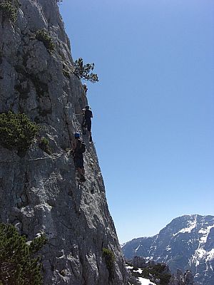 Kletterer am Knieschladerer