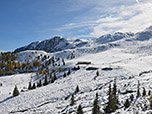 Winterliche Wurzeralm, links im Hintergrund der Mareiter Stein