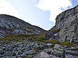 ...steigen wir durch die Rinne aufwärts