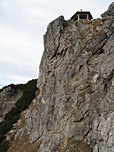 Durch diese Wand führt der Klettersteig