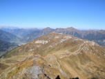 Der Blick nach Norden zurück zum Stubnerkogel