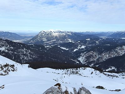 Ein letzter Blick zum Wank, dann beginnt die Abfahrt