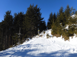 Am Ende der Piste halten wir uns links