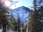 Der Ausblick nach Süden zum Kleinen Traithen