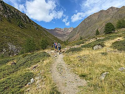 ...und wandern tiefer ins Matscher Tal hinein
