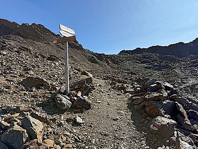 Hier biegen wir links ab zur Südlichen Schwemser Spitze