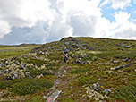 Wir wandern auf den Tjønnsæterfjellet zu