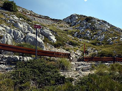 ... bevor wir die Straße erreichen.