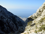 Der Blick auf das über 1000 Meter unter uns liegende Makarska