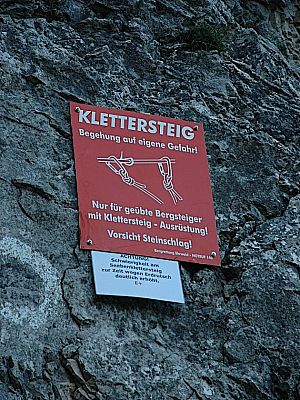 Einstieg Seebenklettersteig