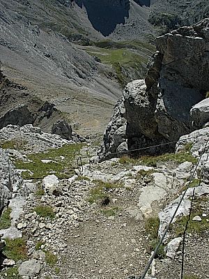 Hier gehts nachher runter zum Sattel