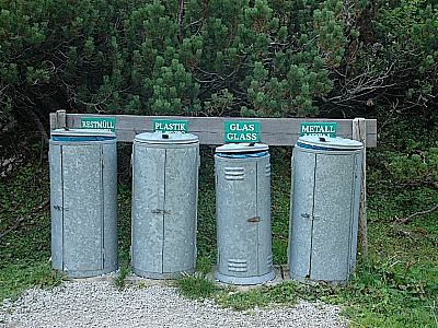 Mülltrennung im Hochgebirge