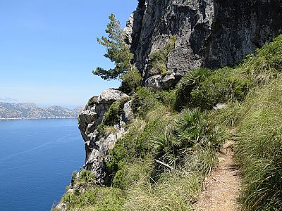 Der Weg wird ausgesetzter, bleibt aber unschwierig