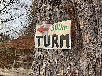 Zum Aussichtsturm am Taubenberg ist es nun nicht mehr weit