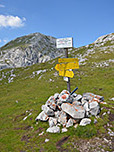 Wegweiser an der Tauernscharte