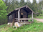Wir passieren die Unterstandshütte Hubertus