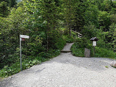 Auch im Abstieg machen wir den Schwenk über die Schleifmühlenklamm