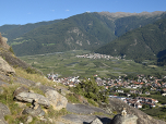 Der Ausblick auf Latsch im Südosten