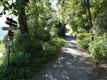 Wir spazieren etwa 40 Meter die Straße hinauf, ...