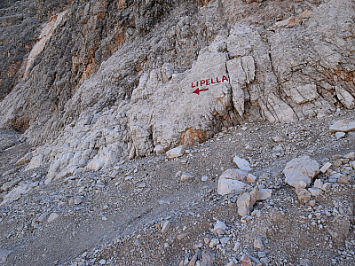 Auch hier ist der Klettersteig gut angeschrieben