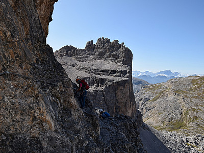 Auch auf den nahen Col dei Bos führt ein Klettersteig