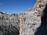 ... bevor wir den Notausstieg am Tre Dita (2694 m) erreichen.