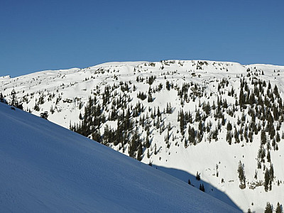 Blick über das Mahdtal zur flachen Seite des Unteren Gottesacker