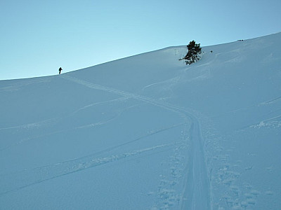 Der erste von uns hat den Grat erreicht