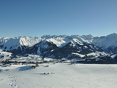 Aussicht auf das Kleinwalsertal und Riezlern