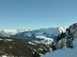 Nach einer Stufe der Blick zum Hochvogel