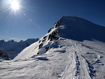 Die zweite Stufe bringt uns zum Gipfel des Torhelms
