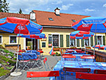 Auf der Terrasse der Berggaststätte Söldenköpfl