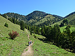 ...und folgen einem Wiesenpfad...
