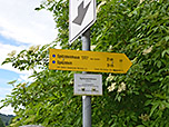Wegweiser am Wanderparkplatz Innerwald
