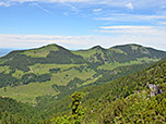 Blick zum Feichteck, zum Karkopf und zur Hochries