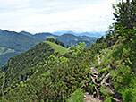 Vorne taucht der Wiesengipfel der Tristmahlnschneid auf