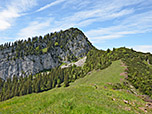 Blick über den Wiesenkamm zum Spitzstein...
