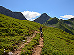 Links der Maldongrat, der durch das Seejöchl vom Flaschen Kogel getrennt wird