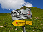Wegweiser kurz vor der Anhalter Hütte