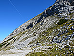 Von der Bergwachthütte schlängelt sich der Weg...