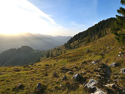 Links ist nun wieder die Spitzingscheibe zu sehen