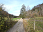 Hier biegen wir scharf rechts ab ...