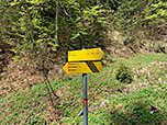 Wegweiser in der Kehre