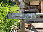 Wegweiser an der Simandlmaisalm