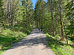 Nach der Brücke wird der Weg steiler