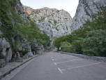 So leer ist der Parkplatz in der Velika Paklenica nur früh morgens