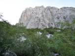 Die Felswände des Anica Kuk sind das Ziel vieler Kletterer