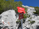 Der erste möglich Abstieg nach dem Sattel...